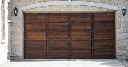 Wood garage door danbury
